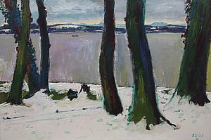 "Leidl, Bäume am See, 1961"