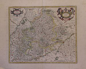 Württemberg-Karte  Colorierter Kupferstich