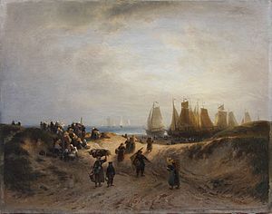 "Kappis, Heimkehr der Fischkutter in Scheveningen, 1869"