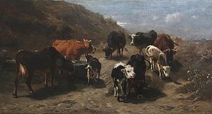 "Braith, Heimkehrende Viehherde, 1874"