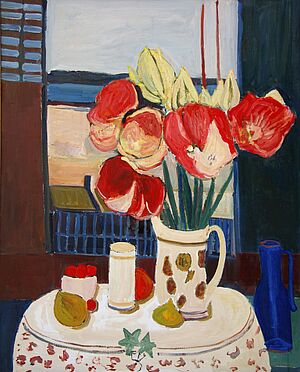 "Borgeaud, Amaryllis in der Vase, 1983"