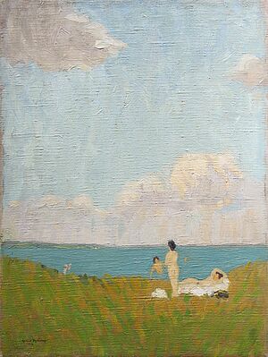 "Schöllkopf, Badende am Ammersee, 1914"