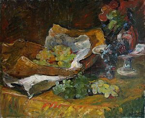 ""Emilie Charmy, Stilleben mit Trauben, um 1900"