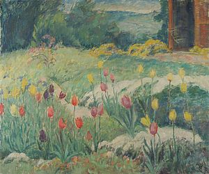 Strich-Chapell, Tulpenwiese, 1957