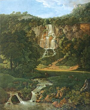 "Müller von Riga, Die Wasserfälle bei Urach, um 1805"